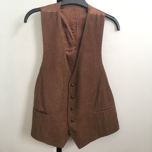 Brown corduroy vest